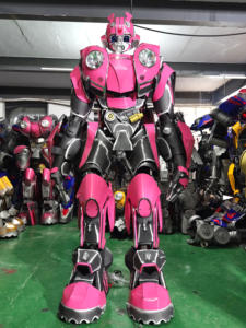 <span class=keywords><strong>Bumblebee</strong></span> rose transformateurs Robot mascotte Costume pour filles Robot habiller fête plaisir Bumble Bee Robot Costume Costume - Product Image 2