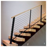 Escalier droit simple Prima Nordic en acier inoxydable anticorrosion, soudé sans joint, écologique, pour hôtels, villas et appartements urbains