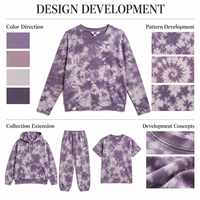 Sweat-shirts en molleton bouclette tie-dye effet nuage, vierges et unis, en gros et en vrac, fabricant de vêtements sous marque privée