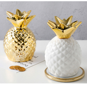 <span class=keywords><strong>Deko</strong></span> decorativo alta decoración del <span class=keywords><strong>hogar</strong></span> arte de cerámica y artesanía piña Banco de Ahorro accesorios para el <span class=keywords><strong>hogar</strong></span> Decoración - Product Image 1