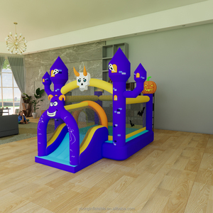 <span class=keywords><strong>Château</strong></span> gonflable d'intérieur de trampoline de PVC de maison hantée <span class=keywords><strong>du</strong></span> <span class=keywords><strong>diable</strong></span> d'Halloween avec le ventilateur pour le jeu des enfants - Product Image 1