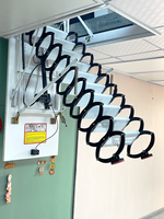 Nouvelle échelle télescopique manuelle portable en alliage d'aluminium avec main courante, escalier de grenier, hauteur extensible 3,5 m, charge 500 kg