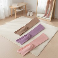 Chaussettes de sport, yoga et pilates pour femmes, en fibre de bambou, respirantes, antidérapantes, écologiques, tricotées, avec logo personnalisé, marque privée