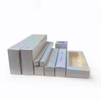 Tout nouveau 3ml 5ml 7ml 10ml échantillon parfum holographique boîte-cadeau ensembles emballage en papier fantaisie pour soins de la peau cosmétiques gaufrage