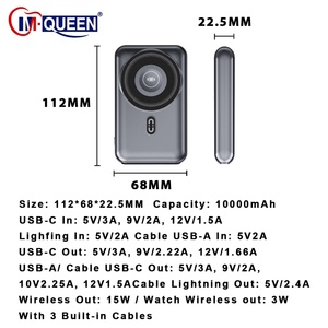 Cargador Inalámbrico Magnético 3 en 1 con Pantalla Digital y Logotipo Personalizado, 10000mAh, con Cable para Teléfono y Reloj - Product Image 2