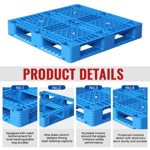 <span class=keywords><strong>Pallet</strong></span> in Plastica HDPE Impilabili Stile Europeo, Resistenti, Industriali, con Ingresso a 4 Vie, per Magazzino - Product Image 2