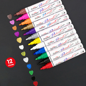 Pennarello Permanente <span class=keywords><strong>Bianco</strong></span> per Lavagna con Vernice Bianca e Vernice per Metallo - Product Image 4