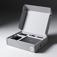 Boîte d'ordinateur en papier ondulé de taille personnalisée fabricant d'emballage recyclable boîte de paquet d'accessoires de cordon d'alimentation pour ordinateur portable avec insert