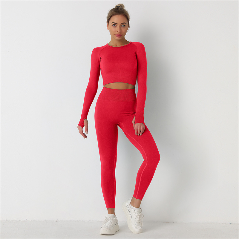 13 colors Fashion Modern Breathable Workout Clothing Women Active Wear Yoga Set hygroscopic and sweat releasing