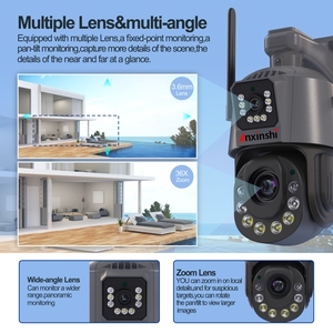 Anxinshi Kamera CCTV jalanan nirkabel wifi, kamera pintu luar ruangan <span class=keywords><strong>4G</strong></span> 6MP wi-fi 36X perbesaran tanpa titik buta - Product Image 4
