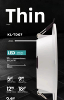 5W 9W 12W 18W 24W 1,3 pouces Ultra fin encastré en aluminium LED Downlight SMD2835 IP54 Emplacement humide Anti-éblouissement pour la maison/le bureau