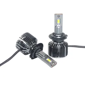 Lampu depan mobil Led 150W, bohlam cahaya depan Led 20000LM tahan air H7 12V