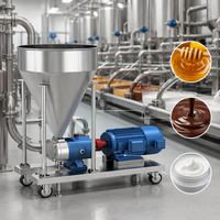 Pompe de transfert à cavité progressive en acier inoxydable de qualité alimentaire pour miel et liquides très visqueux, pompe hélicoïdale à vis simple avec trémie