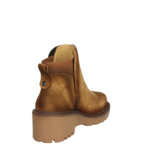 Stivaletti invernali da donna 4663 con zeppa traspirante Chelsea stile occidentale chiusura con lacci in gomma impermeabile - Product Image 3