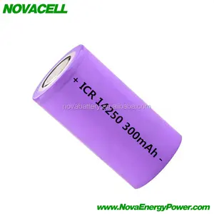 3.7v 10180 14250 icr14430 300mah 350mah 600mah batteria ricaricabile agli ioni di litio