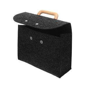 Nouveau Style recyclé organisateur bureau d'affaires poignée <span class=keywords><strong>en</strong></span> <span class=keywords><strong>bois</strong></span> feutre sac imprimé LOGO Portable fichier sac <span class=keywords><strong>de</strong></span> transport affaires - Product Image 1