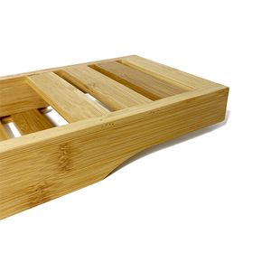Étagère de bain en bambou avec porte-savon et porte-serviettes pour le rangement et l'organisation de la salle de bain - Product Image 2