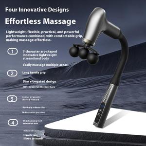 Nouveau pistolet de massage portable 2025 de haute qualité pour le dos et le cou, avec 5 têtes et 9 niveaux de vitesse - Product Image 3