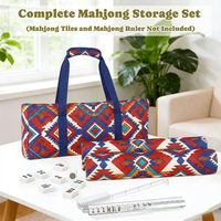 Sac de Mahjong en polyester, trois pièces, multifonctionnel, portable, grande capacité, pour le rangement en extérieur, les voyages et les jeux