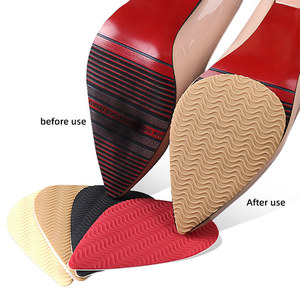 Coussinets de protection auto-adhésifs en silicone antidérapants pour semelles, texture ondulée, réduction du <span class=keywords><strong>bruit</strong></span>, résistants à l'usure, pour talons hauts et avant-pieds - Product Image 2