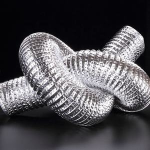 فتحة تهوية مجفف مرنة 4 بوصة لتكييف الهواء في الهواء الطلق أنبوب تسخين على النمط الصناعي - Product Image 4