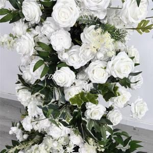 Arco de Flores Artificiales de Seda DKB, Decoraciones Clásicas para Bodas, Altura Ajustable de 6-7 pies, Ecológico - Product Image 5