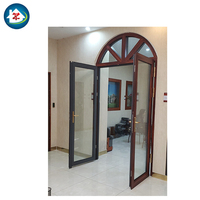 Puertas y ventanas baratas del fabricante superior de China, puerta de aluminio superior con arco
