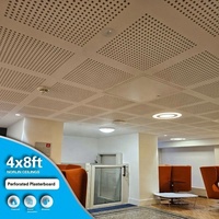 Panneau de plâtre perforé 12,5 mm, plaque de plâtre pour plafond 1200*2400*12,5 mm, faux panneau acoustique pour plafonds, design moderne