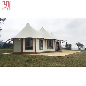 Outdoor resort luxury decorated hotel banquet tent 54 sqm glamping tent supplier