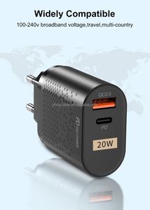 Cargador de Carga Rápida QC3.0 PD20W al por Mayor de Fábrica para Apple 13 Pro Max, Cabezal de Carga de Doble Puerto USB-A+Tipo-C - Product Image 4