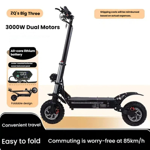 <span class=keywords><strong>Trottinette</strong></span> électrique adulte haute performance longue durée en alliage d'aluminium Roues de 11 pouces Moteur 6000W Double entraînement haute puissance Pliable - Product Image 4