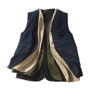 100% Cotton Twill Journalist Hunting <b>Camera</b> Man Vest Men's Multi-Pocket Casual Summer Outerwear Oversized Waistcoat - Product Image 1