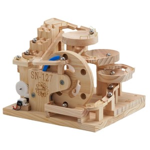Blocchi di Costruzione per Modellini Ferroviari, <span class=keywords><strong>Puzzle</strong></span> in Legno con Biglie, Giocattolo Tridimensionale Fai-da-Te - Product Image 5