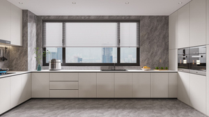 ชุดครัวสำเร็จรูป <span class=keywords><strong>Lesso</strong></span> <span class=keywords><strong>Home</strong></span> 2026 สไตล์โมเดิร์นหรูหรา พร้อมบานกระจก เคาน์เตอร์หินอ่อน ก๊อกน้ำ ฮาร์ดแวร์ปิดแบบนุ่มนวล เป็นมิตรกับสิ่งแวดล้อม - Product Image 2