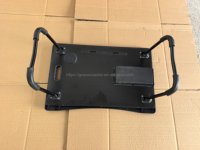 P2 FSC Vente en gros Bureau portable pliable et convertible en bois naturel noir avec tiroir et fente intégrée pour tablette