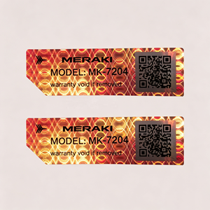 Autocollant holographique de sécurité avec impression de logo personnalisé, code QR, autocollant holographique d'authenticité - Product Image 1