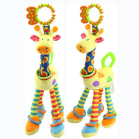 Jouet suspendu en peluche pour bébé, girafe et zèbre, ensemble de hochets doux pour lit de bébé, berceau et siège auto, hochet pour poussette de nourrisson