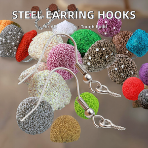 Ganchos para Pendientes de Acero Inoxidable con Cierres de Pinza, Accesorios y Componentes para la Fabricación de Joyería - Product Image 2