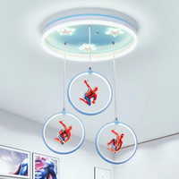Plafonnier moderne Led pour chambre d'enfants en forme de SpiderMan avec étoiles de dessin animé pour la protection des yeux