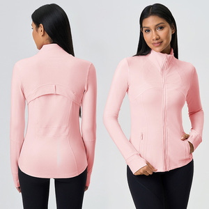 Roregal <span class=keywords><strong>Veste</strong></span> de Sport Yoga <span class=keywords><strong>Femme</strong></span> Neuve Nylon Extensible avec Fermeture Éclair Manches Longues pour Course Automne/<span class=keywords><strong>Hiver</strong></span> - Product Image 2