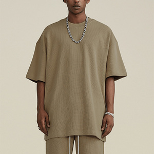 T-shirt Oversize 100% Coton Épais 260 g/m² Grammage Lourd Écologique Anti-Boulochage Noir Basique Épaules Tombantes Grande Taille Vente en Gros - Product Image 3