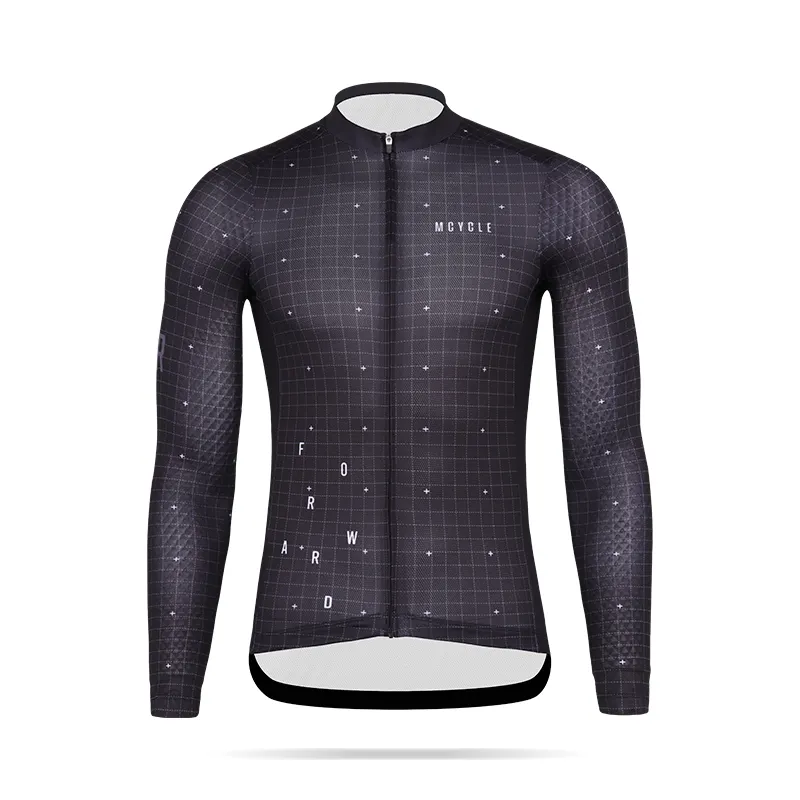 Wholesale Cycling Jersey Wear Mountain Bike Sports Wear Bicycle Clothing Pro Cutting Long Sleeve Black Jersey for Men MY053
