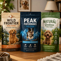 Sachets personnalisés vides pour aliments pour chiens et chats, en aluminium, avec fermeture éclair, résistants, pour emballage alimentaire