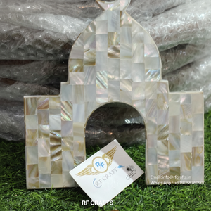 Ramadán Kareem Eid Mubarak Mezquita Forma madre de perla Decoración islámica para el hogar Eid Decoraciones de mesa - Product Image 1