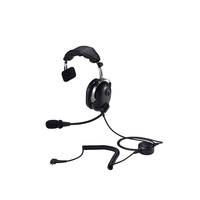 Casque spécialisé avec microphone à une seule oreille, connecteur XLR5 à déconnexion rapide réglable et suppression du bruit pour talkie-walkie