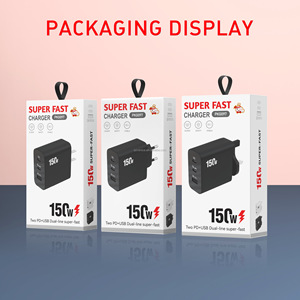 EU chúng tôi Anh cắm 150W 3 cổng sạc nhanh QC 3.0 sạc du lịch USB C điện thoại di động sạc Loại C Adapter 150W - Product Image 6