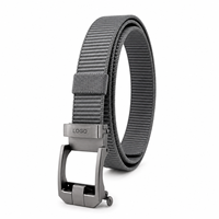 Ceinture en nylon légère et décontractée pour homme avec boucle automatique réglable en alliage, idéale pour les voyages en extérieur et le travail, ajustement personnalisé à la taille