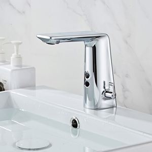 Robinet de lavabo mitigeur chaud/froid avec bonde escamotable et capteur intelligent pour salle de bain - Product Image 3
