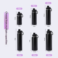 Gourde isotherme compacte en acier inoxydable 304 avec poignée, grande capacité, portable pour la randonnée, à boire directement