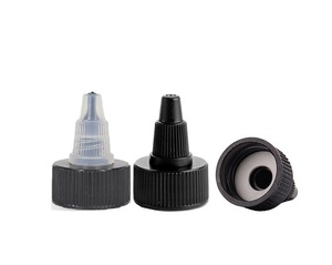 20-410 24/410 24Mm Đen/Tự Nhiên LDPE Gân Váy Twist Mở Pha Chế Top Cap - Product Image 1